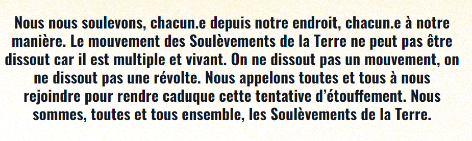 LES SOULEVEMENTS