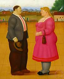 PAREJA EN LA PLAZA BOTERO
