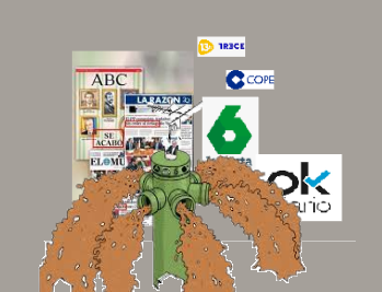 PRENSA BASURA Montaje a partir de un dibujo de  JR MORA CTXT