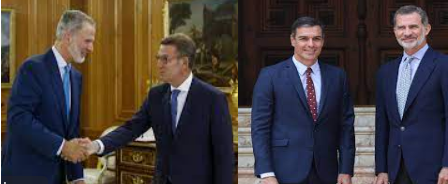 NÚÑEZ FEIJÓO Y SÁNCHEZ CON BORBÓN