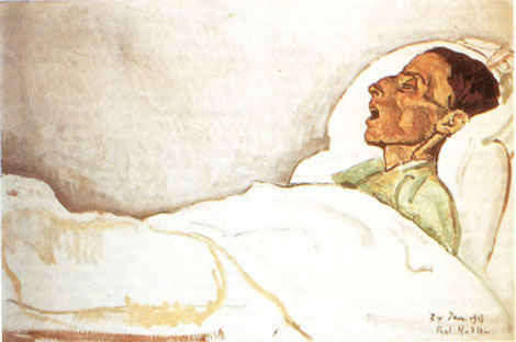 Valentine Godé-Darel agonizante (Ferdinand Hodler, 1915)