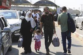 HUIDA DE PALESTINOS DE GAZA