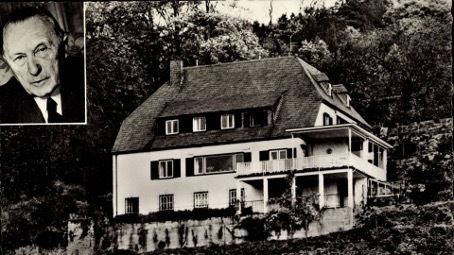 Adenauer en su casa Postkarte