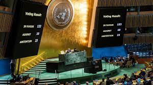 ASAMBLEA DE LA ONU PIDE ALTO EL FUEGO EN GAZA