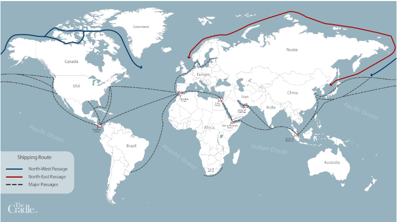 Rutas marítimas de los Pasajes del Noreste y del Noroeste