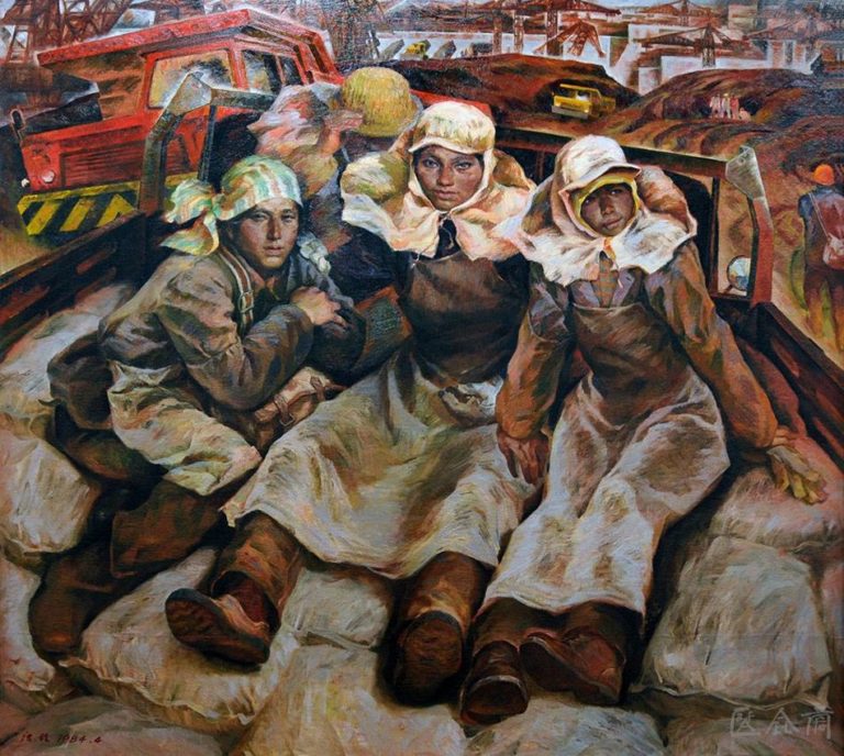 Tang-Xiaohe-and-Cheng-Li-China-Mother-on-the-Construction-Site-1984-768x688
