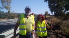 ANTONIO Y ESPERANZA EN UNA MARCHA DE 40 KM POR LAS PENSIONES