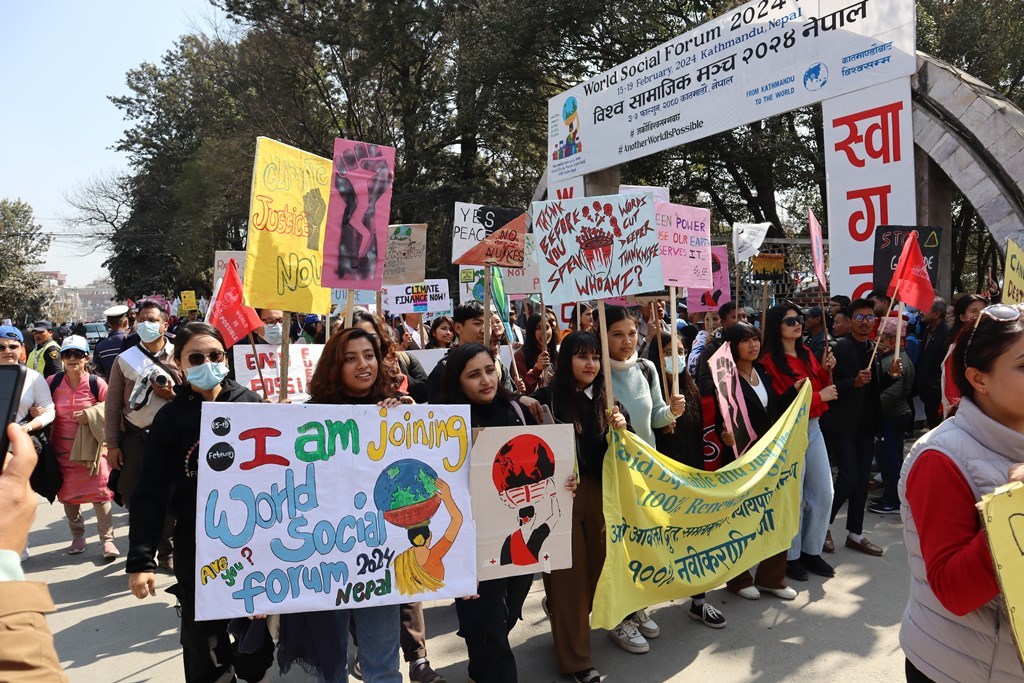 Los jóvenes se apropiaron del FSM de Nepal Foto Luna Choquette Loranger w