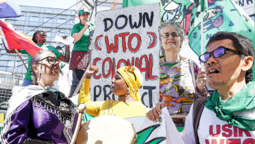 Las protestas contra la OMC han estado presente desde hace más de 20 años en la agenda del movimiento altermundialista Foto Via Campesina