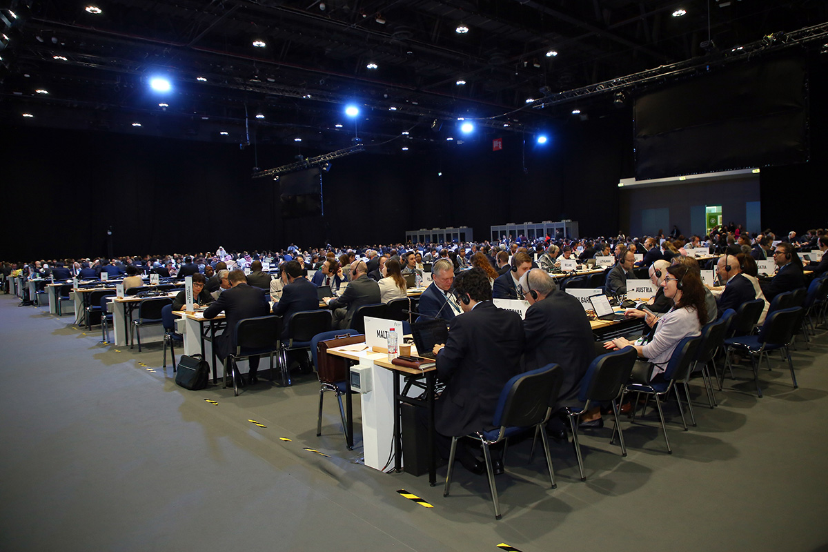 Sesión de trabajo de la Conferencia Ministerial de la OMC el anteúltimo dia _el miércoles 28 de febrero Foto OMC