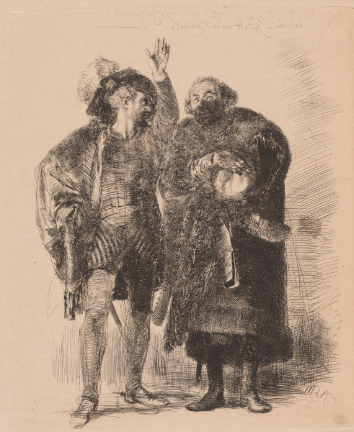 HAMLET Y POLONIO - ADOLPH VON MENZEL
