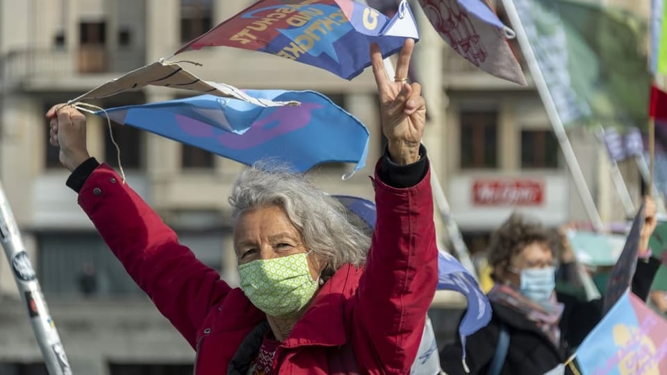 Las mujeres suizas buscan la via judicial europea para hacer avanzar la causa del clima foto SRF