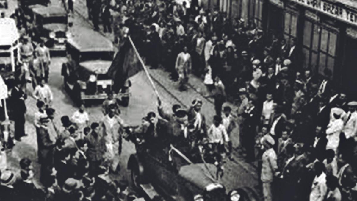 Manifestación del 14 de abril por las calles de Santa Cruz de Tenerife.
