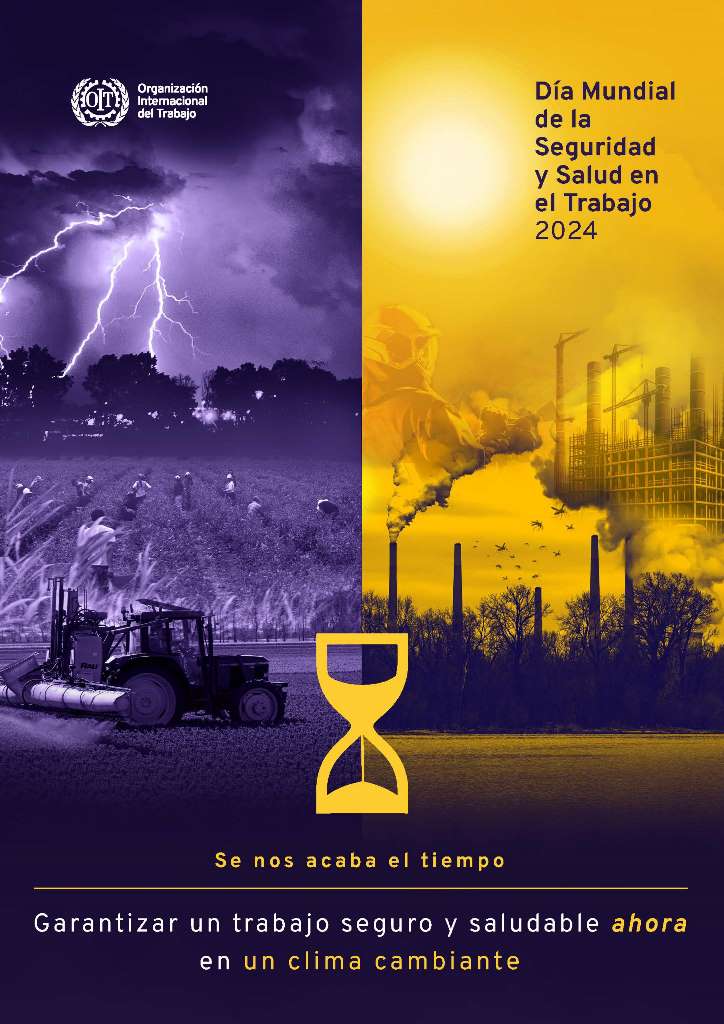 Afiche del Dia mundial de la seguridad del trabajo peque