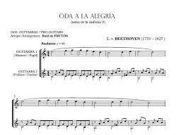 ODA A ALEGRÍA PARTITURA