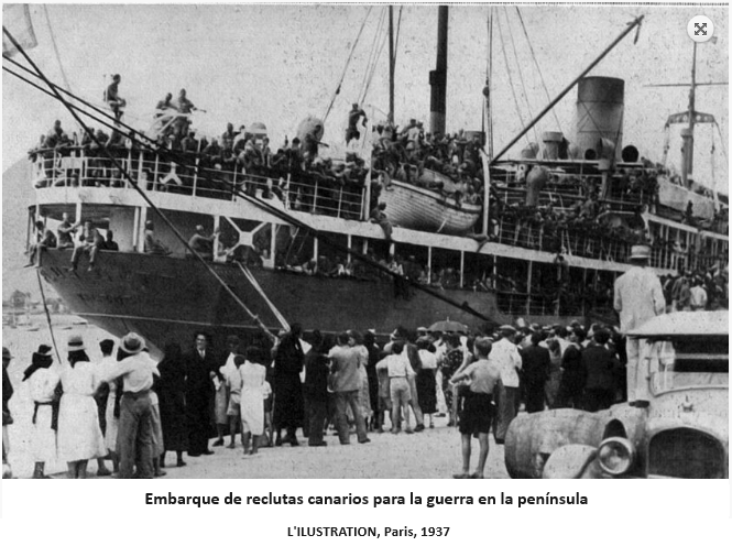 canarios guerra de españa