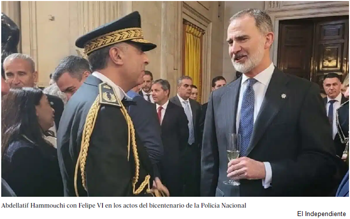 Abdellatif Hammouchi ABDELLATIF HAMMOUCHI CON FELIPE VI EN LA CELEBRACIÓN DE LA POLICÍA NACIONAL