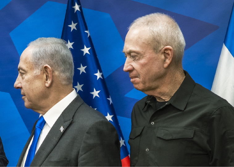 Netanyahu y su ministro de Defensa Yoav Gallant