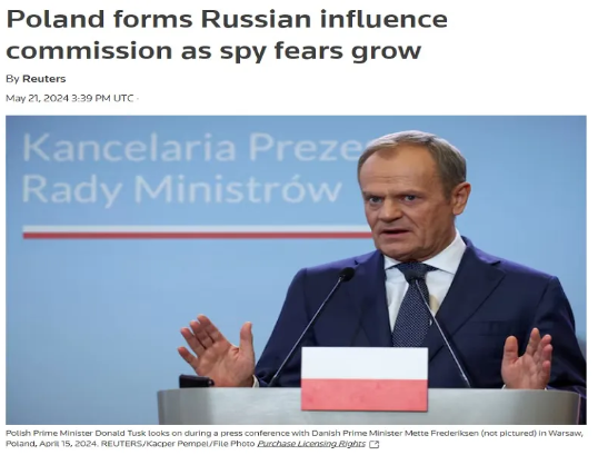 POLONIA CREA LA "COMISIÓN DE INFLUENCIA RUSA" ANTE LOS TEMORES DE ESPIONAJE