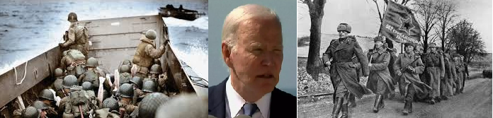 1944 SEGÚN BIDEN: NORMANDÍA 1944 EN REALIDAD: SOVIÉTICOS LLEGAN A POLONIA