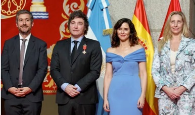 Milei y su hermana con la Ayuso