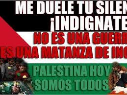 Afiche contra las agresiones en Palestina del Sindicato de Periodistas de Andalucia
