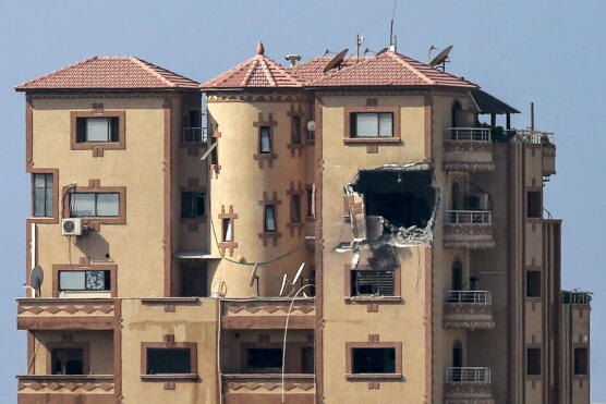 Edificio donde se encontraba la oficina de la Agencia France Press en Gaza atacada el 3 de noviembre Foto AFP