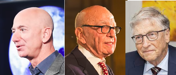 BEZOS MURDOCH GATES LOS TRES JINETES DE LA GUERRA