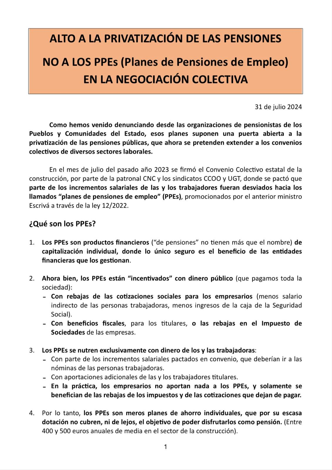 alto privatización pensiones
