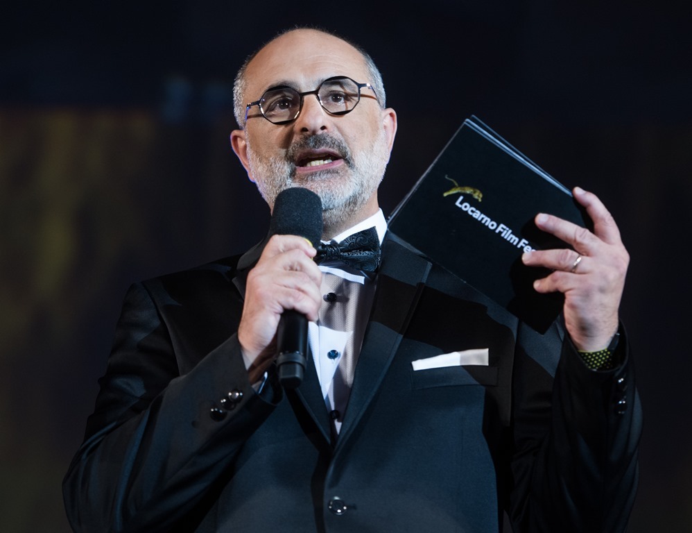 Giona A. Nazzaro, Artistic Director on the PIazza Grande stage of the 75 Locarno Film Festival, Locarno, Wednesday, 03 August 2022.