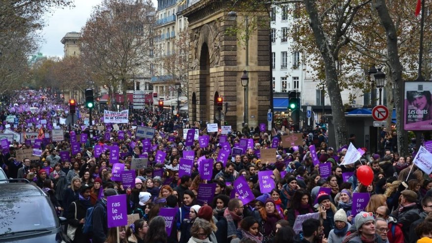 Movilización en París en solidaridad con Gisele Pelicot Foto  Jeanne Menjoulet_Revolución Permanente