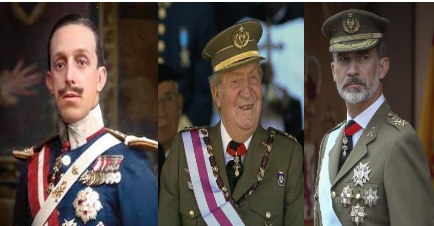 BORBONES ALFONSO, JUAN CARLOS, FELIPE