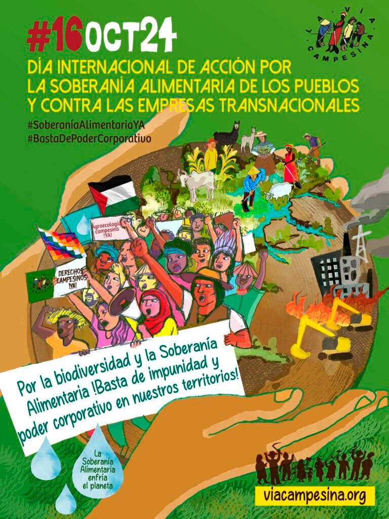Via Campesina convoca a manifestarse el 16 de octubre por la soberanía alimentaria