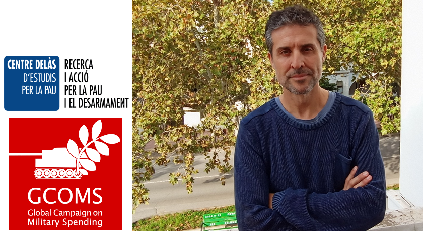 Jordi Calvo coordina el Centro Delàs asi como la Global Campaign on Military Spending. Foto Dentro Delàs 2