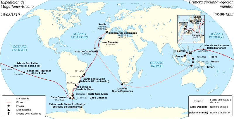 LA RUTA TRANSATLÁNTICA EN EL VIAJE MAGALLANES- ELCANO