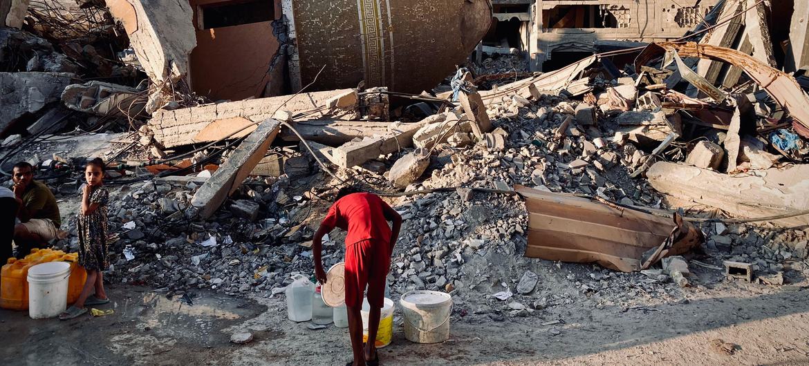 La guerra contra Gaza uno de los conflictos actuales de mayr repercusión. Foto ONU