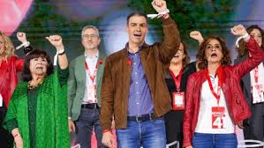SÁNCHEZ CANTA CON SU EJECUTIVA LA INTERNACIONAL, SEVILLA 2024