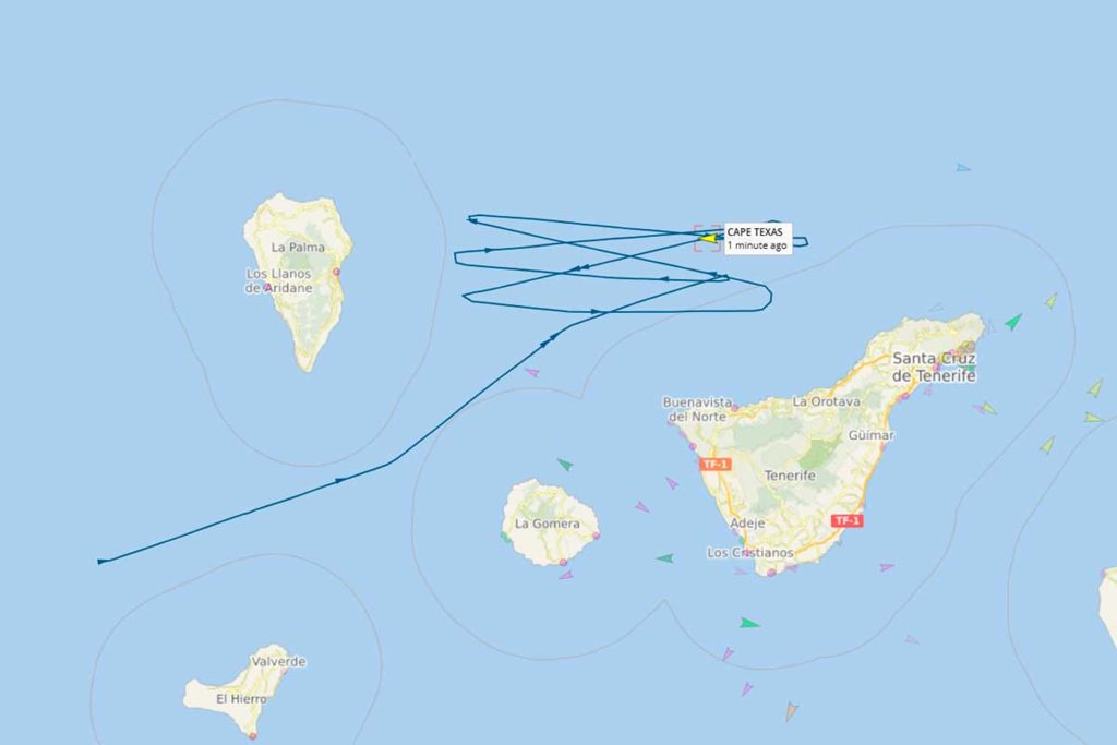 CAPE TEXAS ENTRE TENERIFE Y LA PALMA, DESDE EL 4 DE ENERO 2024