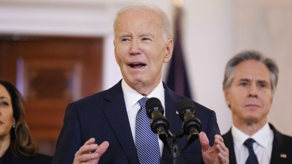 El presidente de los Estados Unidos, Joe Biden, pronuncia un discurso en el Salón de la Fama de la Casa Blanca en Washington DC.Aaron Schwartz/ ZUMA vía Europa Press