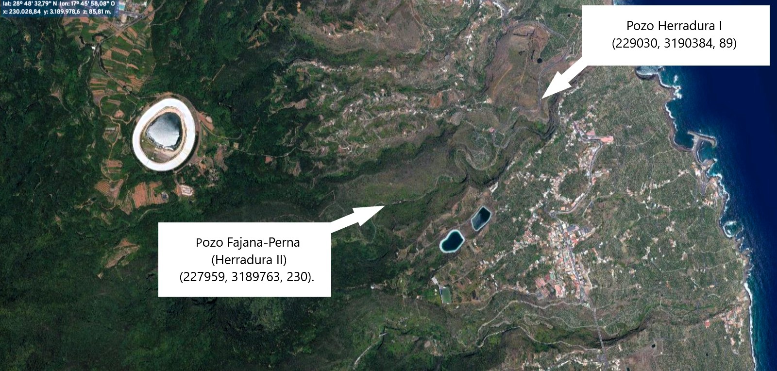 ubicación de los pozos, según el CIALP (1)