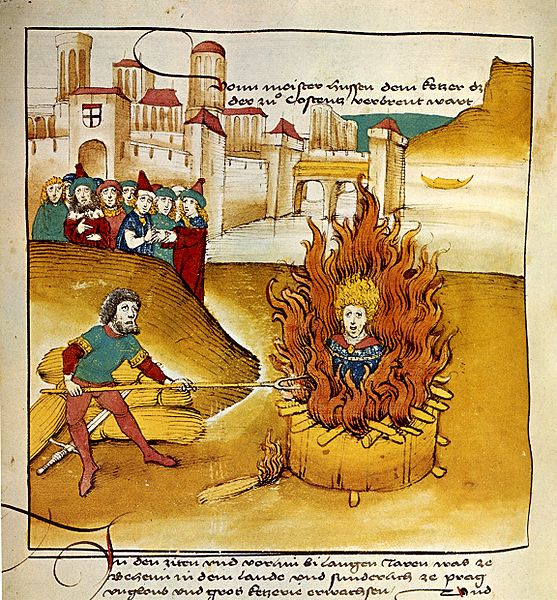Ejecución de Jan Us en Constanza Diebold Schilling's Spiezer Chronik 1485 - WIKIPEDIA