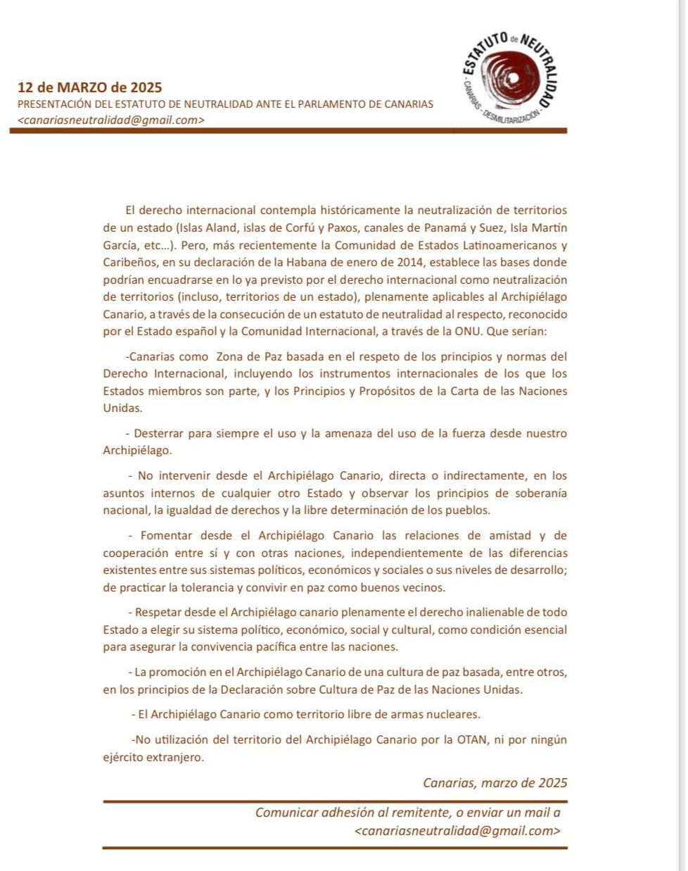 ESTATUTO NEUTRALIDAD