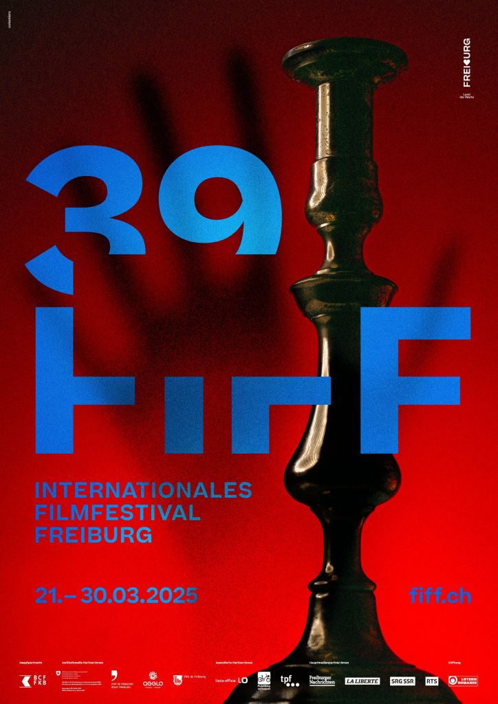 Afiche de la 39 edición del Festival Internacional de Cine de Friburgo, que se desarrolla los últimos diez días de marzo de 2025 en esta ciudad suiza.
