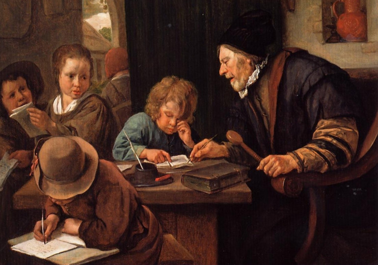 JAN STEEN El profesor severo. Jan Steen (1668).
