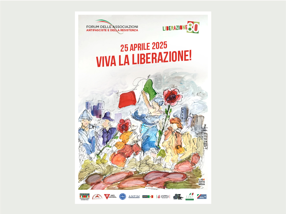 Tapa del Manifiesto antifascista en ocasión del próximo 80 aniversario de la Liberación e Italia