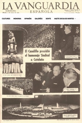 Portada La Vanguardia 1960 Barcelona