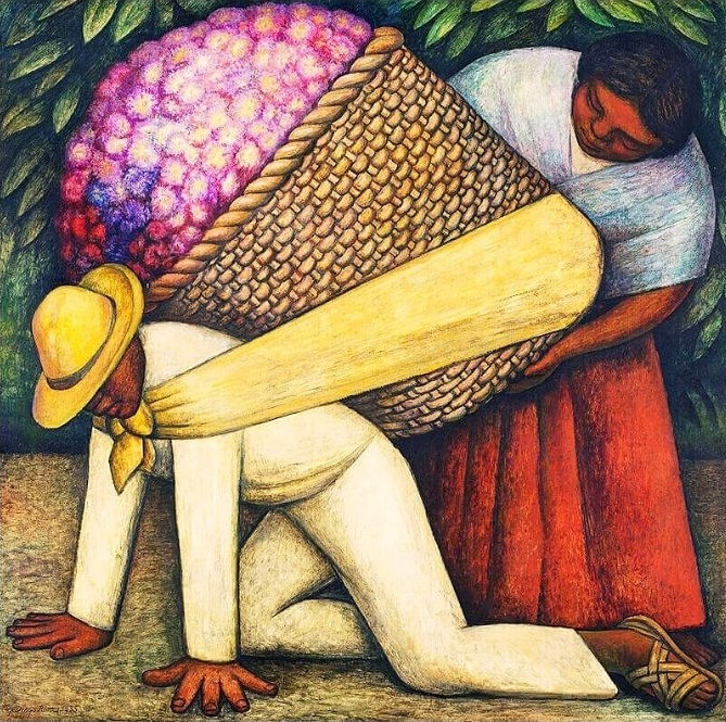EL CARGADOR DE FLORES -DIEGO RIVERA 1935