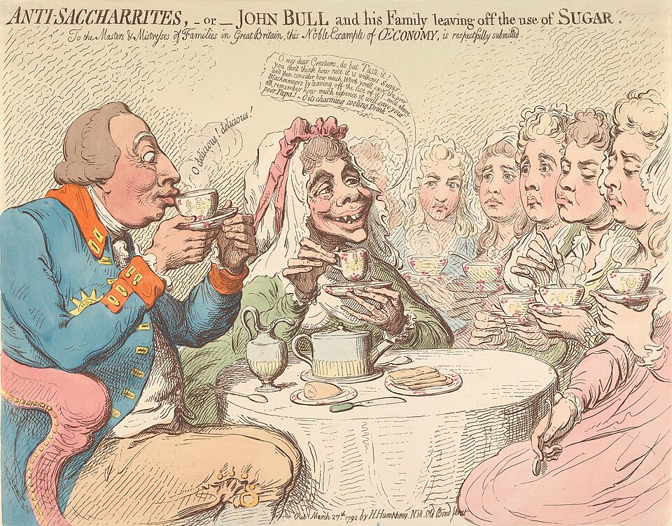 John Bull and His Family Leaving off the Use of Sugar  John Gilray 1792