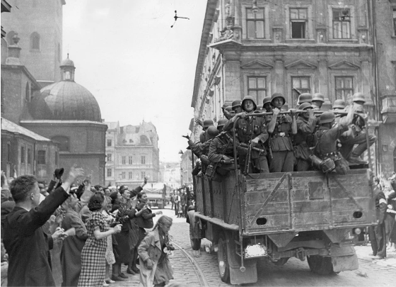 Entrada de las tropas alemanas en Lviv, verano de 1941