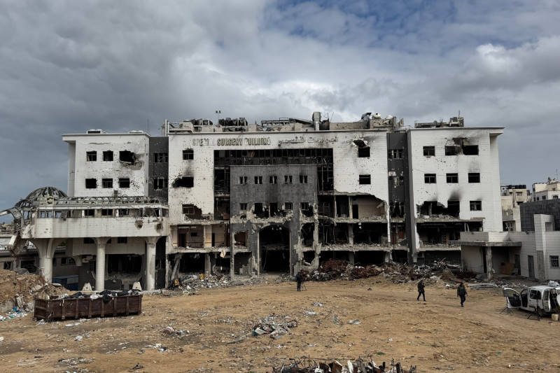 iLas ruinas del hospital Al Shifa, en Gaza, tras ser destruido por Israel. / Nour Alsaqqa (MSF)